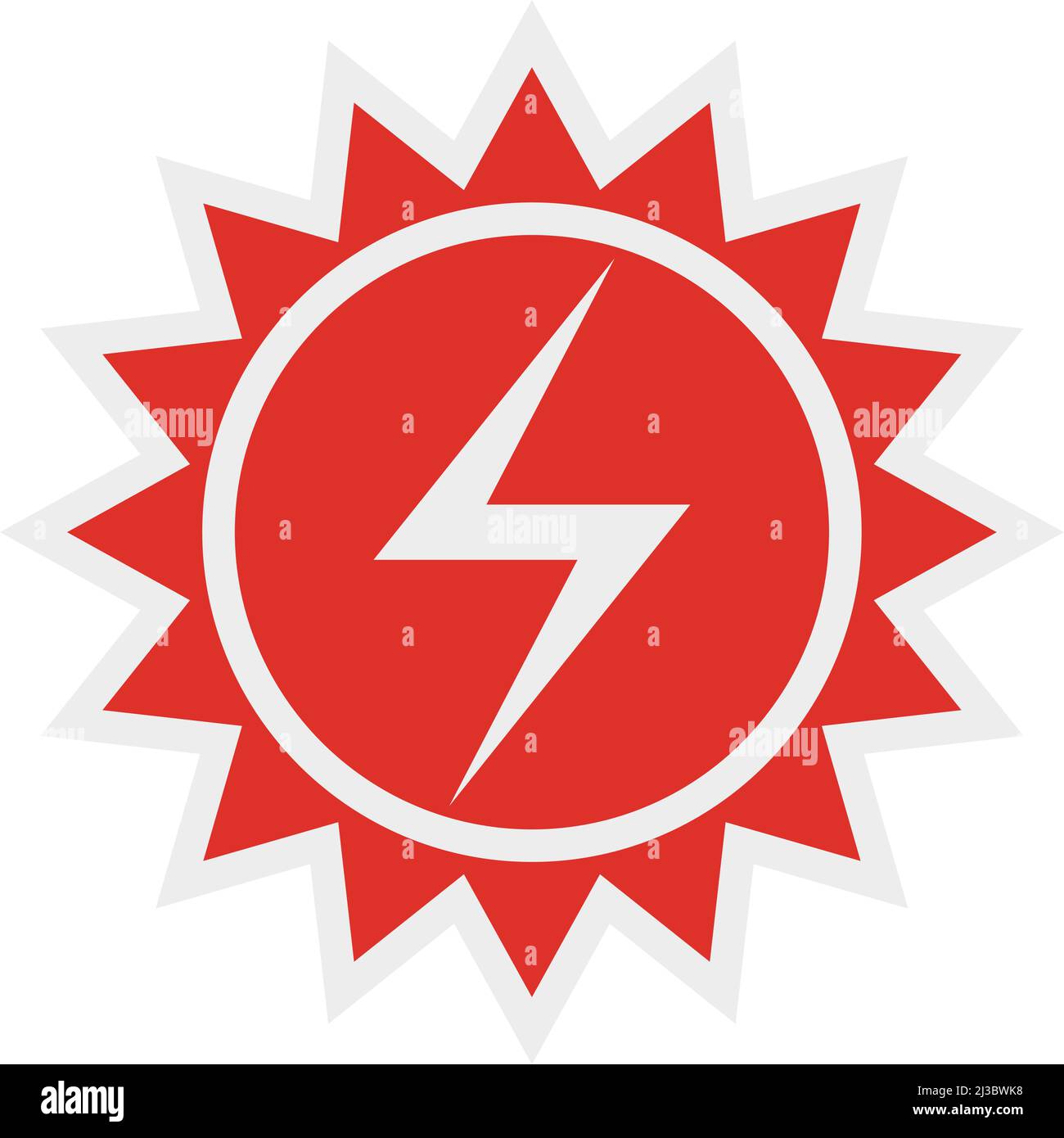 Emblema del supereroe flash. Segnale di superpotenza dell'energia elettrica Illustrazione Vettoriale