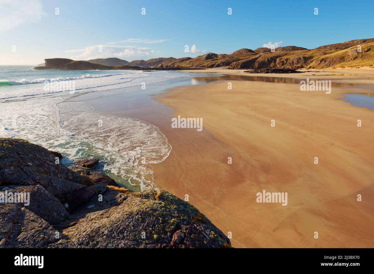 Oldshoremore Beach, Sutherland, Highland Scotland Foto Stock