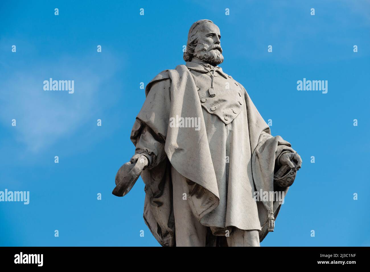 Italia, Lombardia, Soresina, Piazza Giuseppe Garibaldi, Statua Garibaldi di Francesco Barzaghi Sculptor Foto Stock