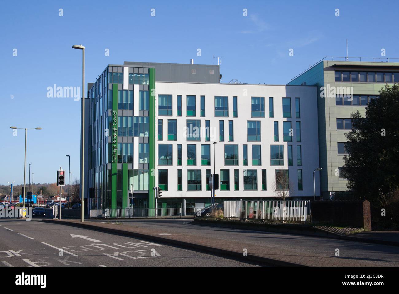 Edificio del consiglio di Eastleigh Borough a Eastleigh, Hampshire nel Regno Unito Foto Stock