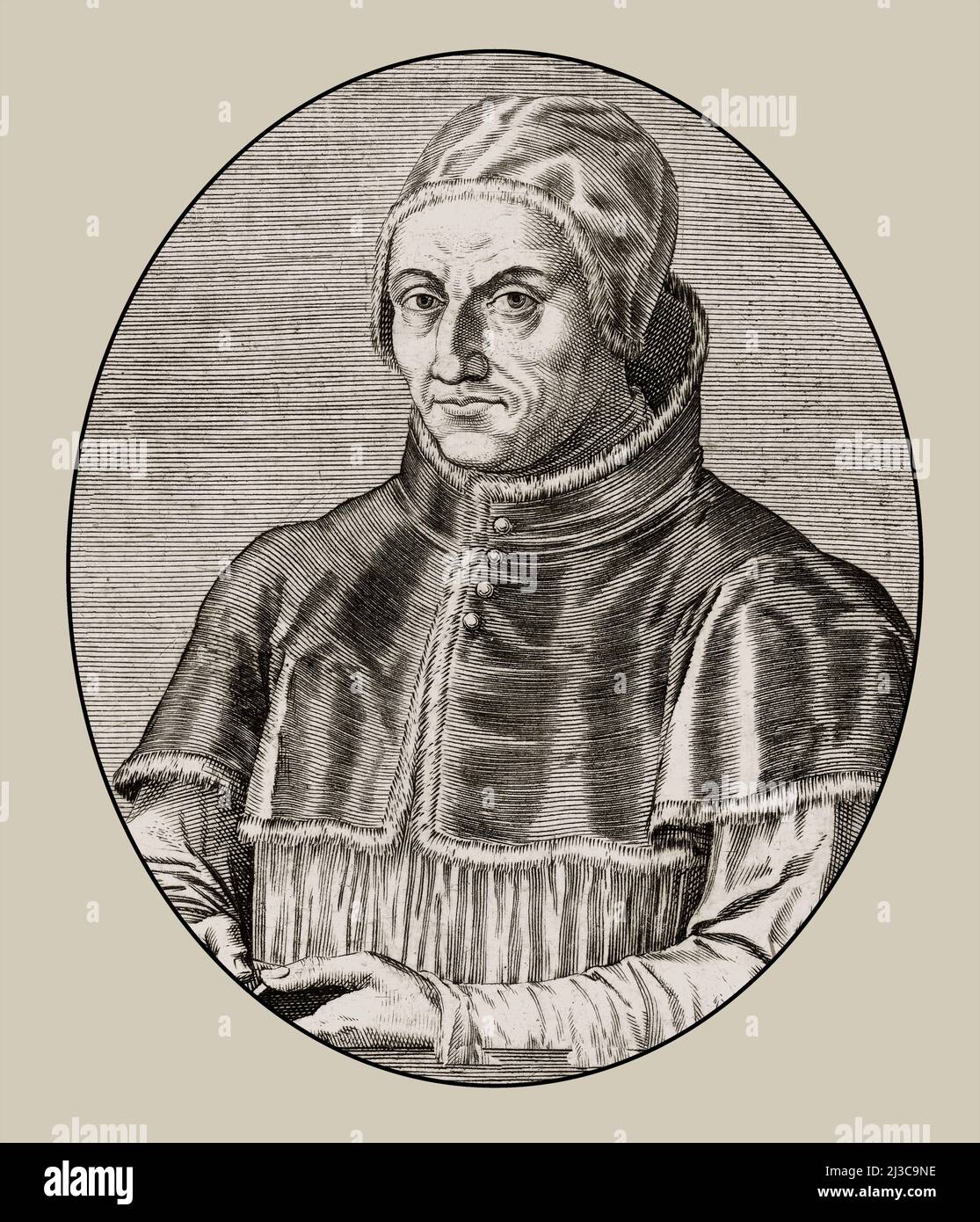 Papa Adriano VI, 1459 – 1523, Vescovo di Roma dal 1522 alla sua morte Foto Stock