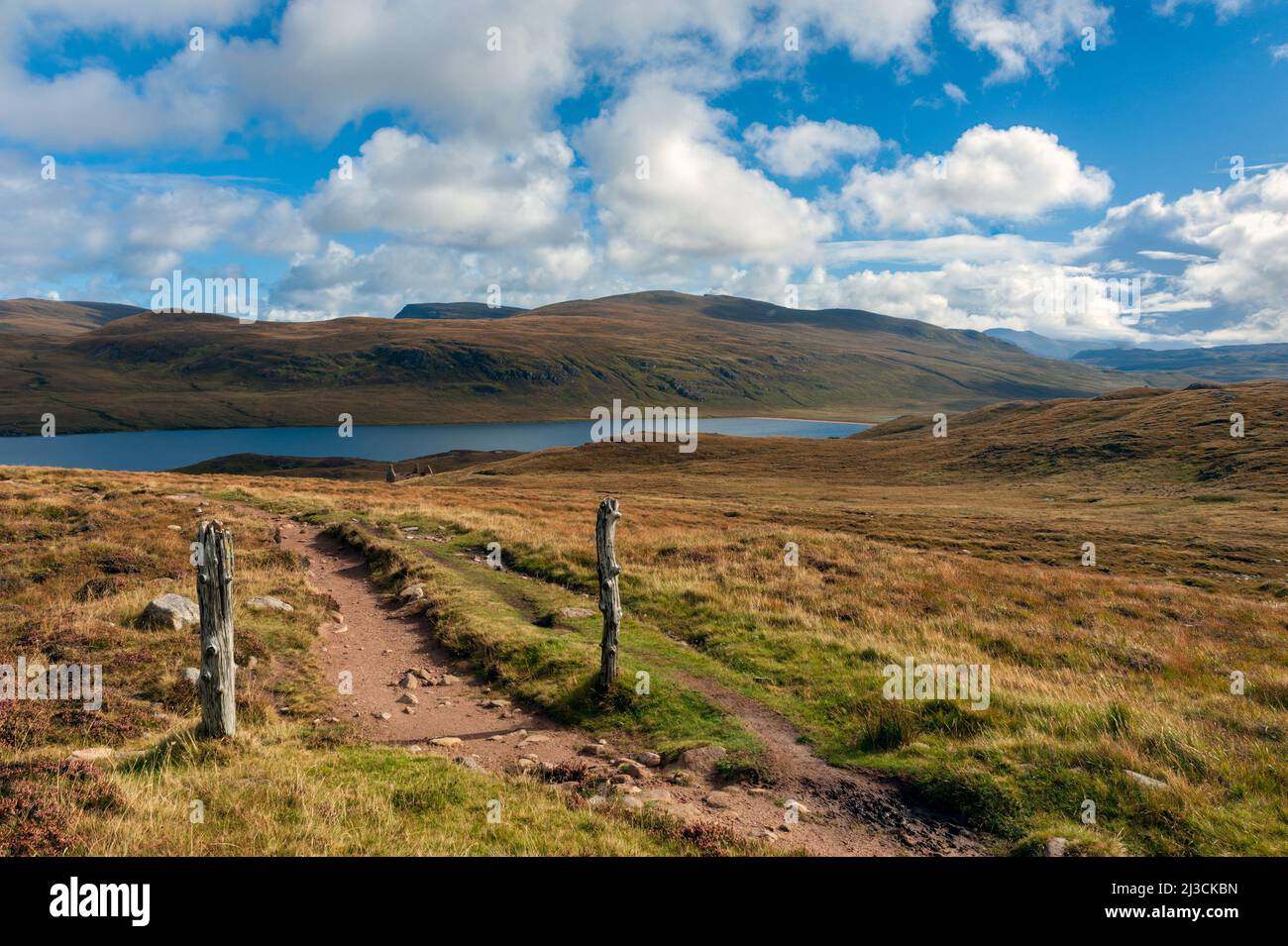 Pista per Sandwood Bay in Sutherland Scozia Foto Stock