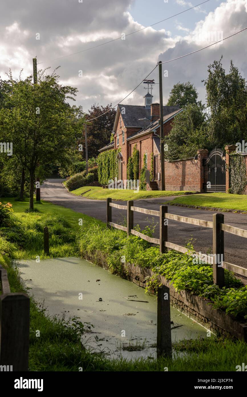 The Wash Pit, angolo tra Wash Pit Lane e Green Lane, North Kilworth, Leicestershire, Regno Unito Foto Stock