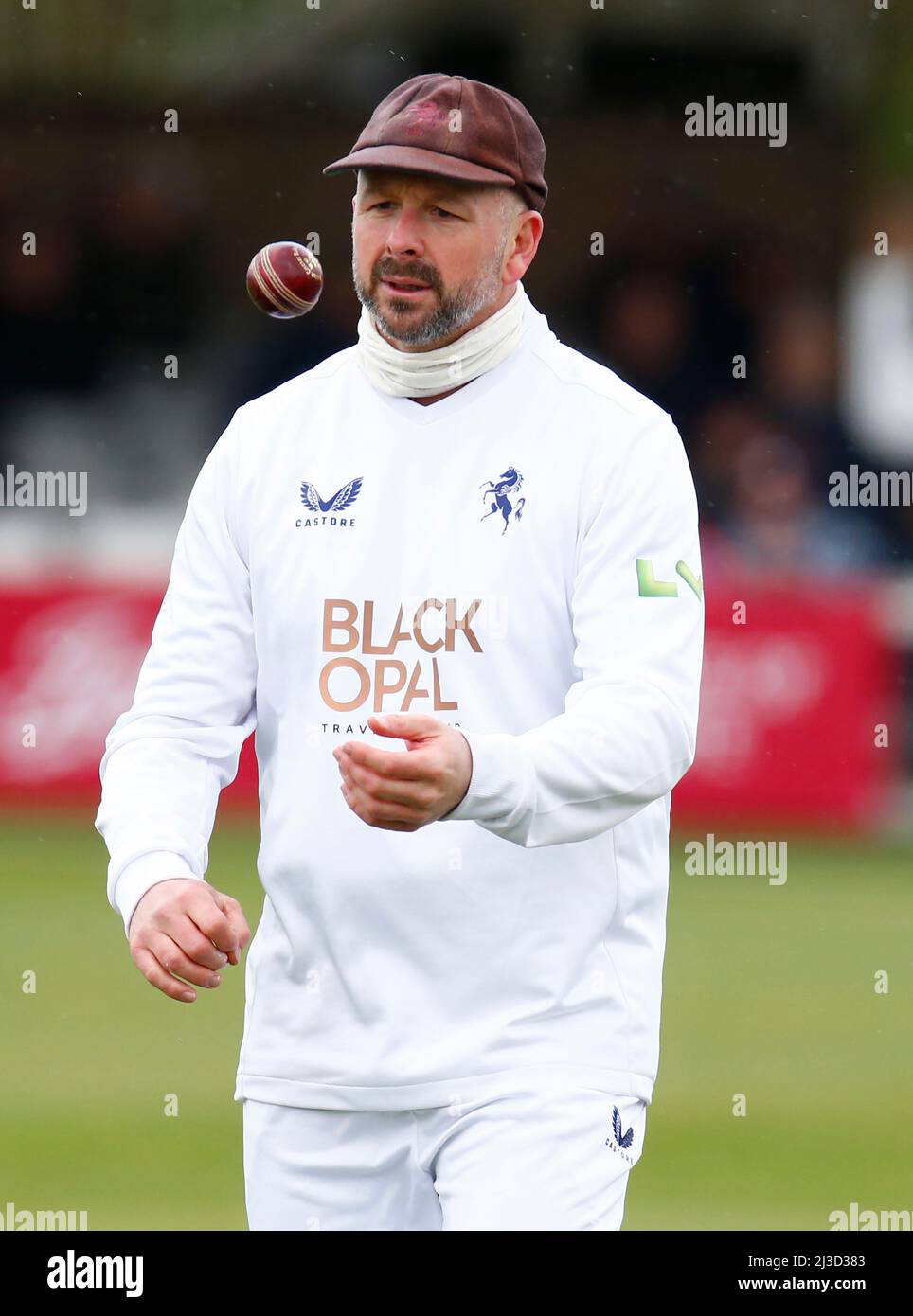 Chelmsford, Regno Unito. 01st Feb 2018. CHELMSFORD INGHILTERRA - APRILE 07 : Darren Stevens di Kent CCC durante il Campionato della Contea - Divisione uno (giorno 1 del 4) tra Essex CCC contro Kent CCC al Cloud County Ground, Chelmsford il 07th Aprile 2022 Credit: Action Foto Sport/Alamy Live News Foto Stock
