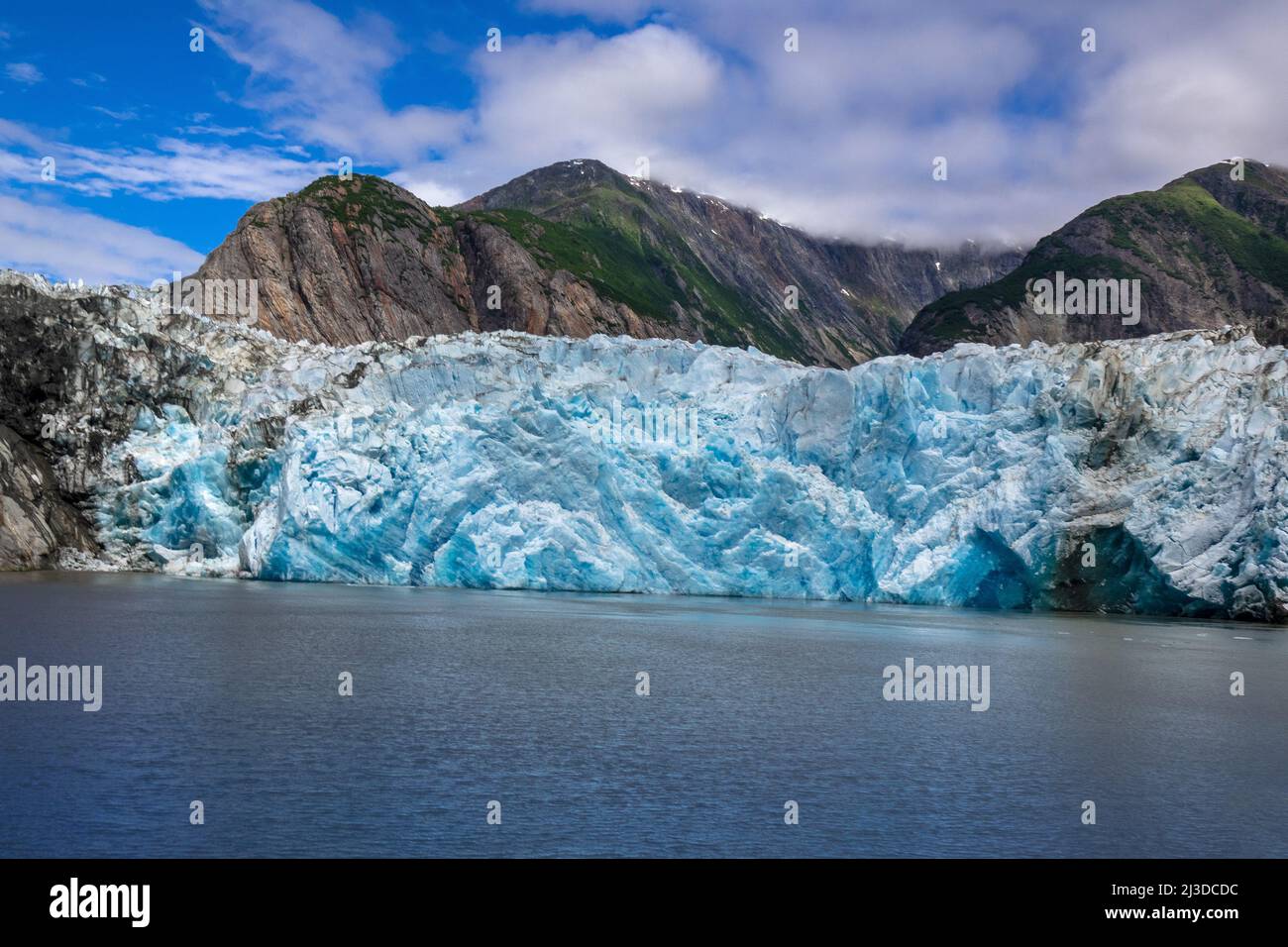 North Sawyer Glacier in Tracy Arm Fjord Juno Alaska Alaskan Glacier Foto Stock