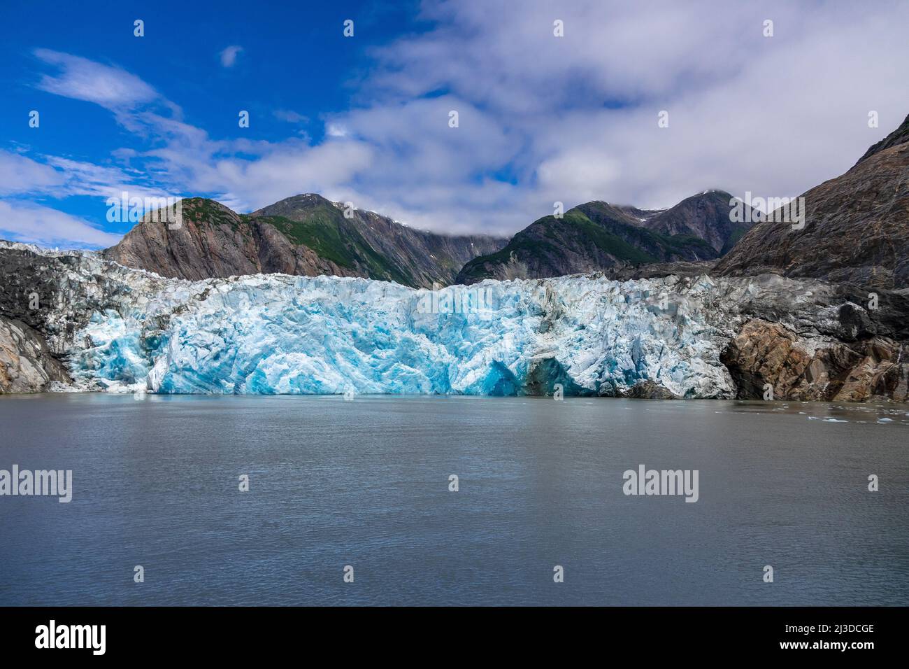 North Sawyer Glacier in Tracy Arm Fjord Juno Alaska Alaskan Glacier Foto Stock