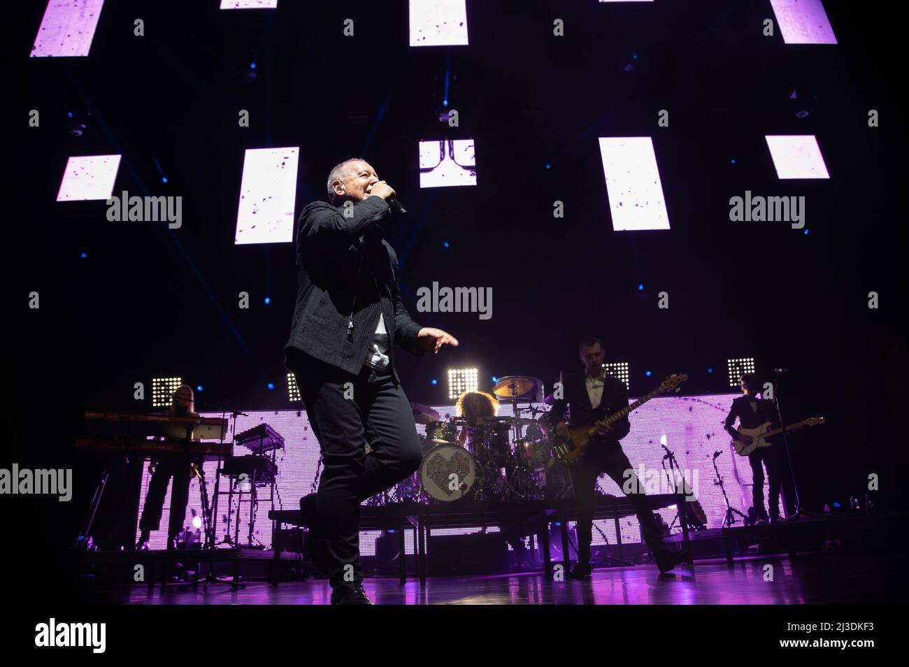 Simple Minds all'OVO Hydro Glasgow 6th aprile 2022 Foto Stock