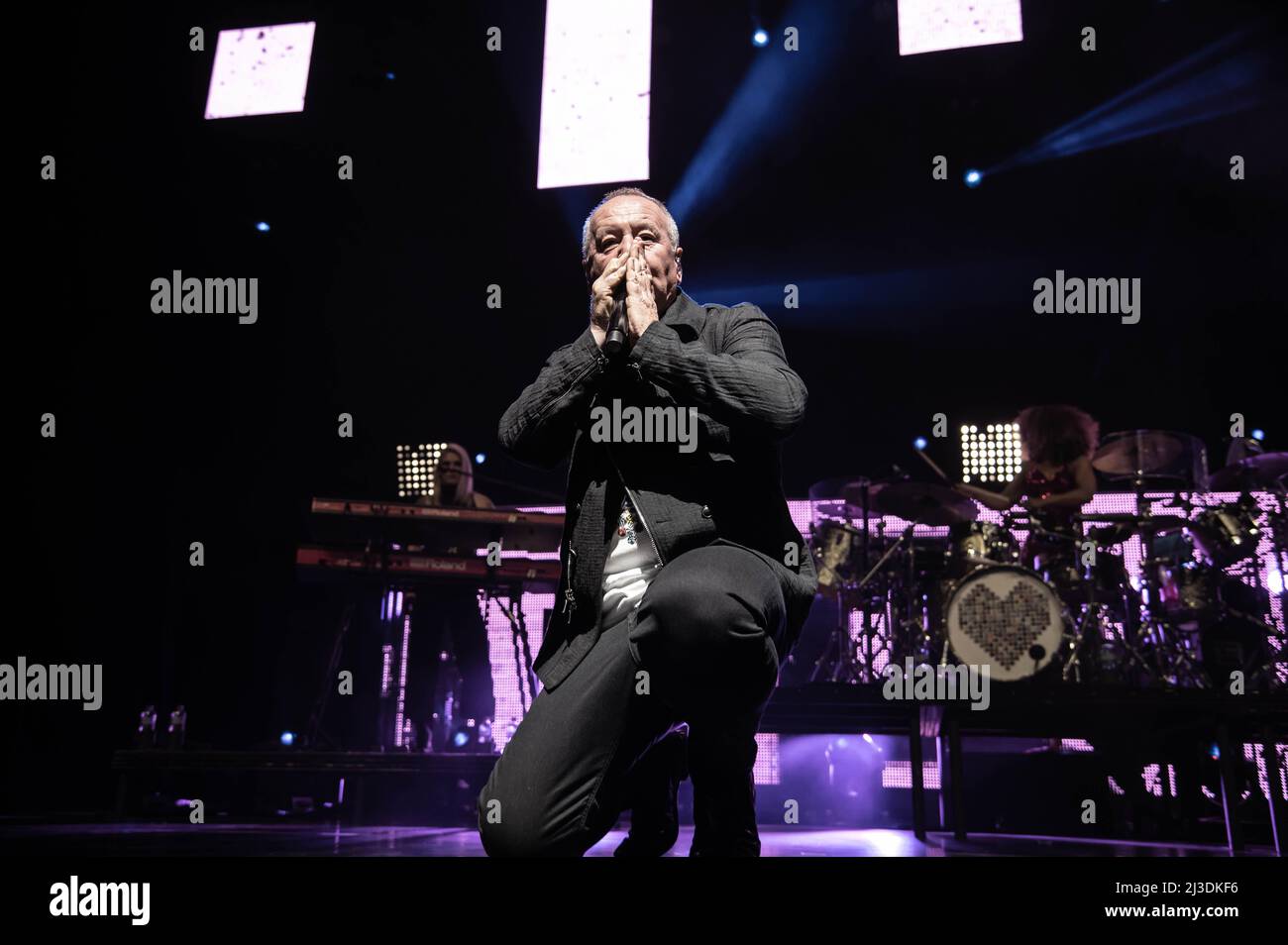 Simple Minds all'OVO Hydro Glasgow 6th aprile 2022 Foto Stock