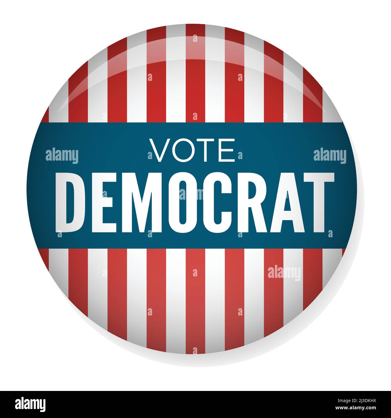 2022 Design delle elezioni di metà mandato con l'icona Red White Blue Vote Illustrazione Vettoriale