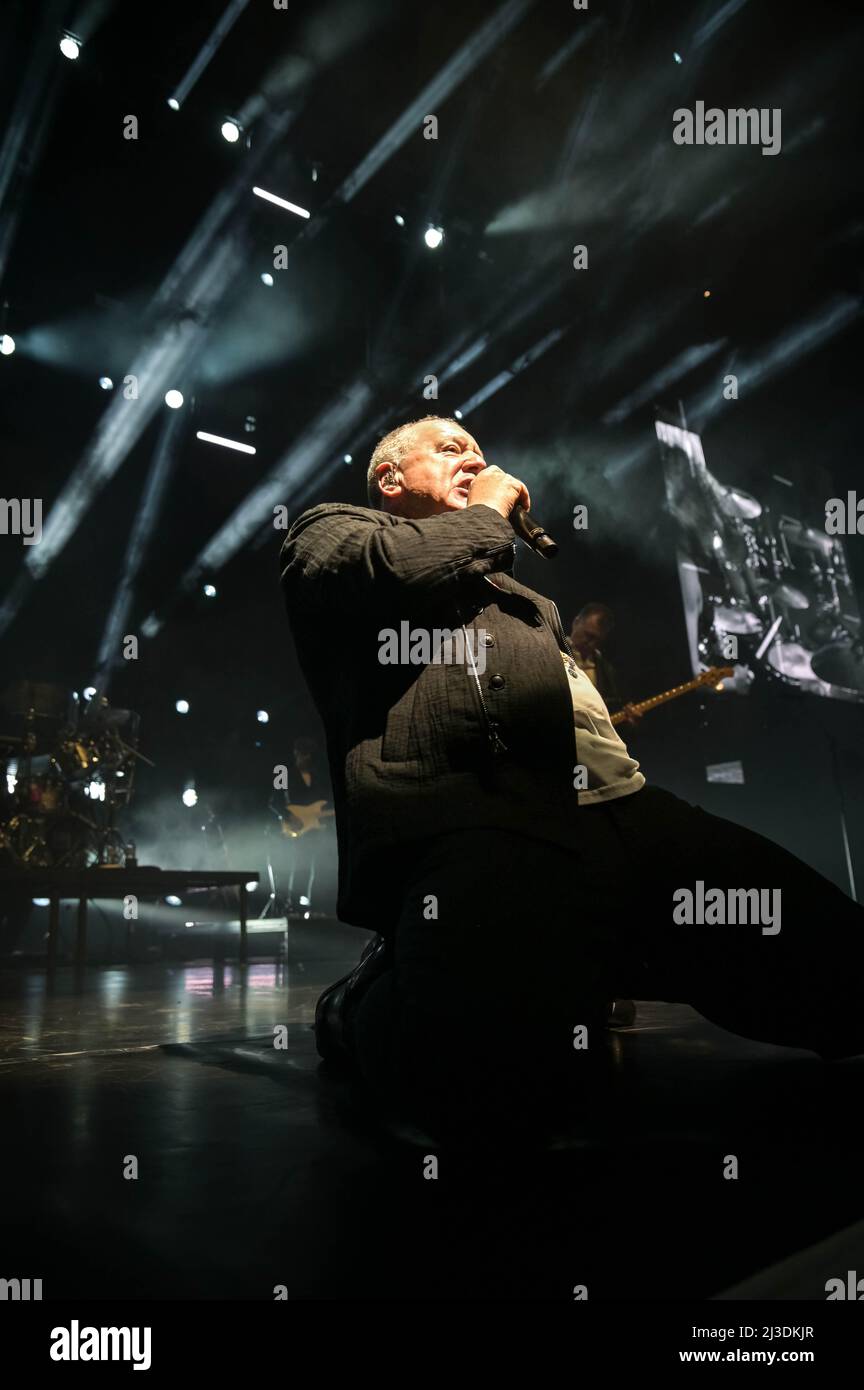 Simple Minds all'OVO Hydro Glasgow 6th aprile 2022 Foto Stock