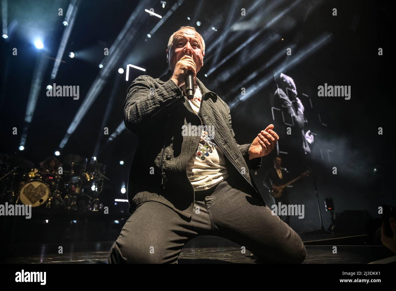 Simple Minds all'OVO Hydro Glasgow 6th aprile 2022 Foto Stock