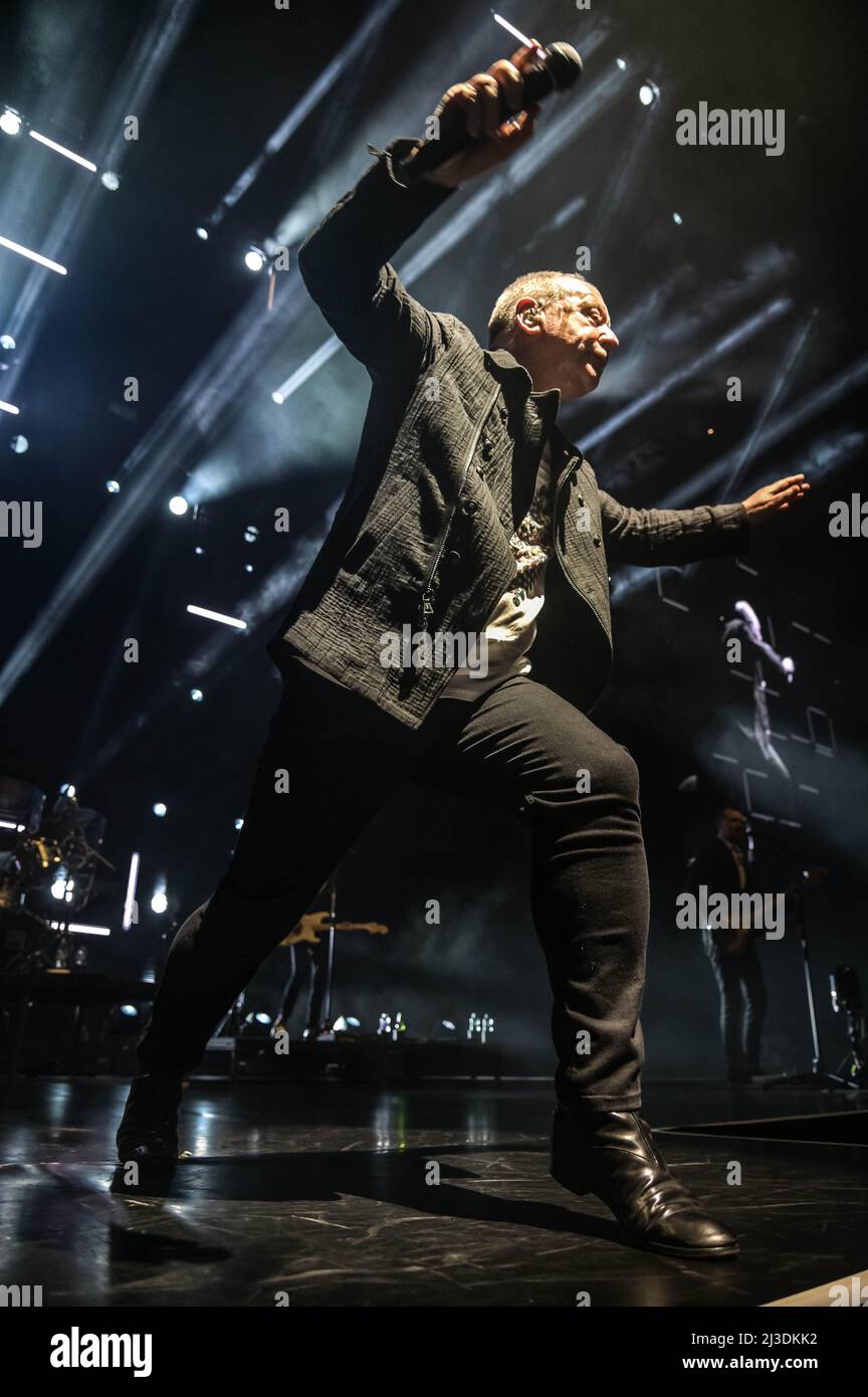 Simple Minds all'OVO Hydro Glasgow 6th aprile 2022 Foto Stock