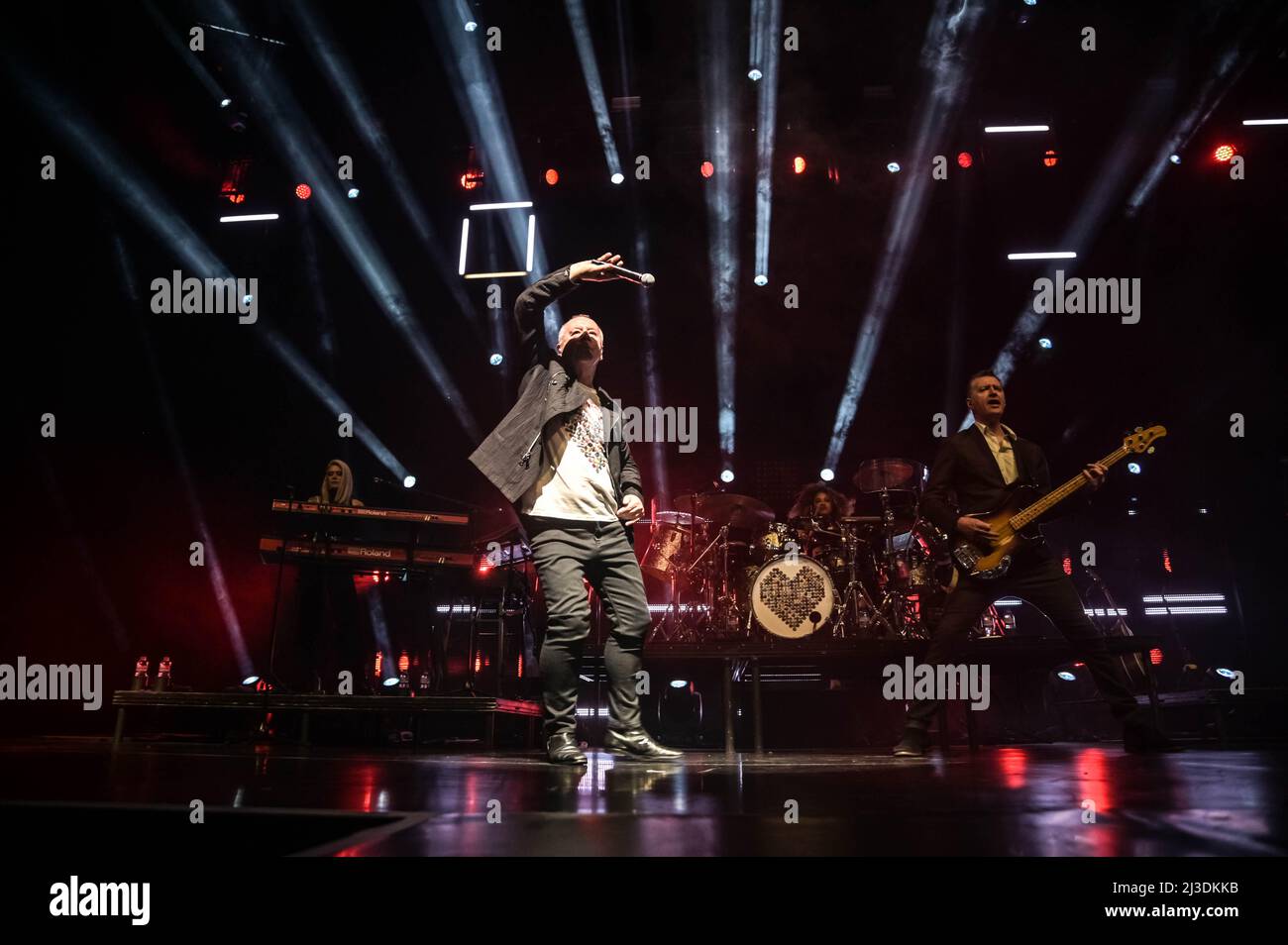 Simple Minds all'OVO Hydro Glasgow 6th aprile 2022 Foto Stock