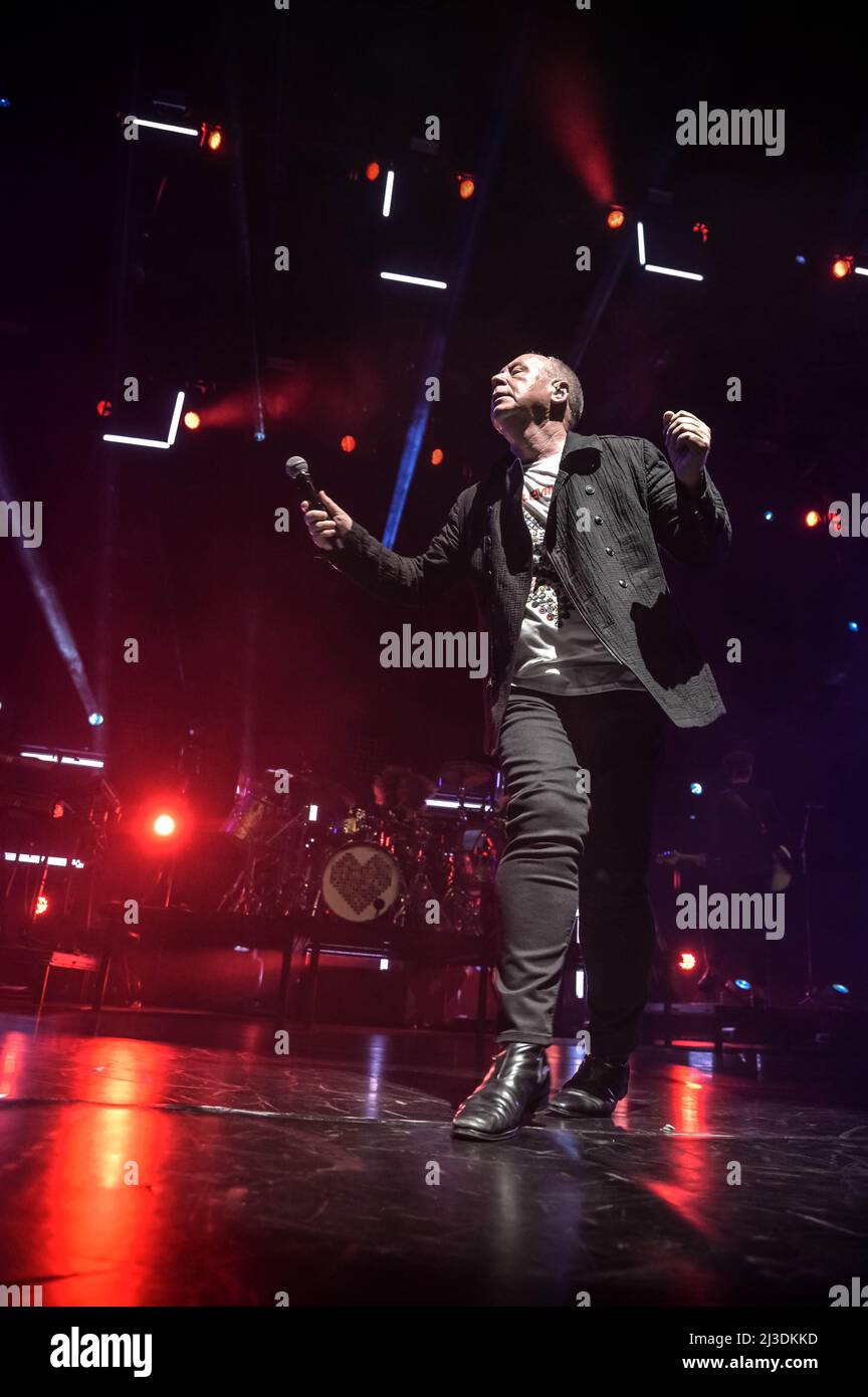 Simple Minds all'OVO Hydro Glasgow 6th aprile 2022 Foto Stock
