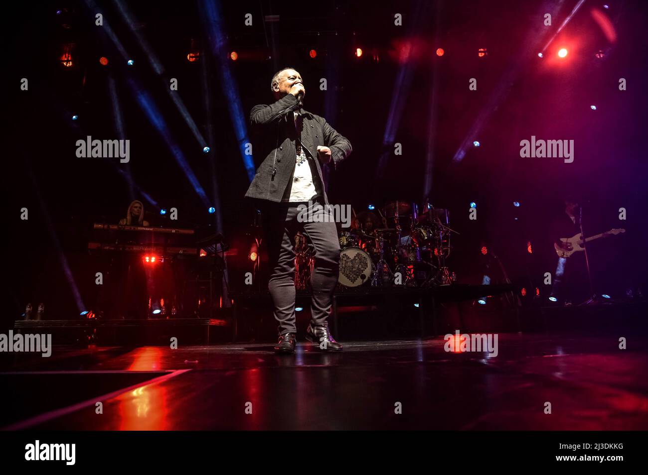 Simple Minds all'OVO Hydro Glasgow 6th aprile 2022 Foto Stock