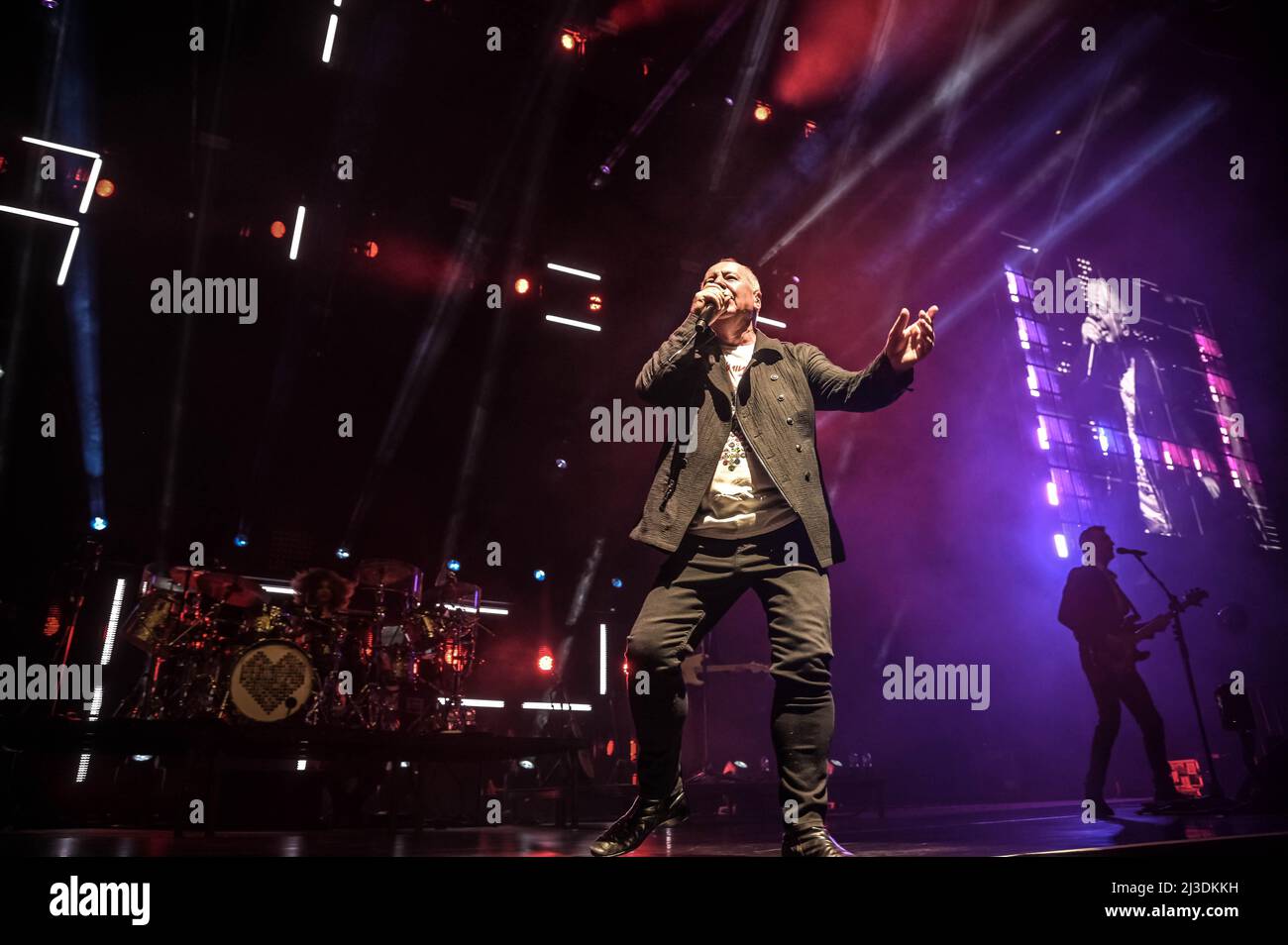 Simple Minds all'OVO Hydro Glasgow 6th aprile 2022 Foto Stock