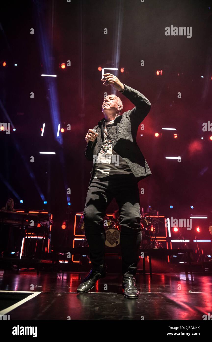 Simple Minds all'OVO Hydro Glasgow 6th aprile 2022 Foto Stock