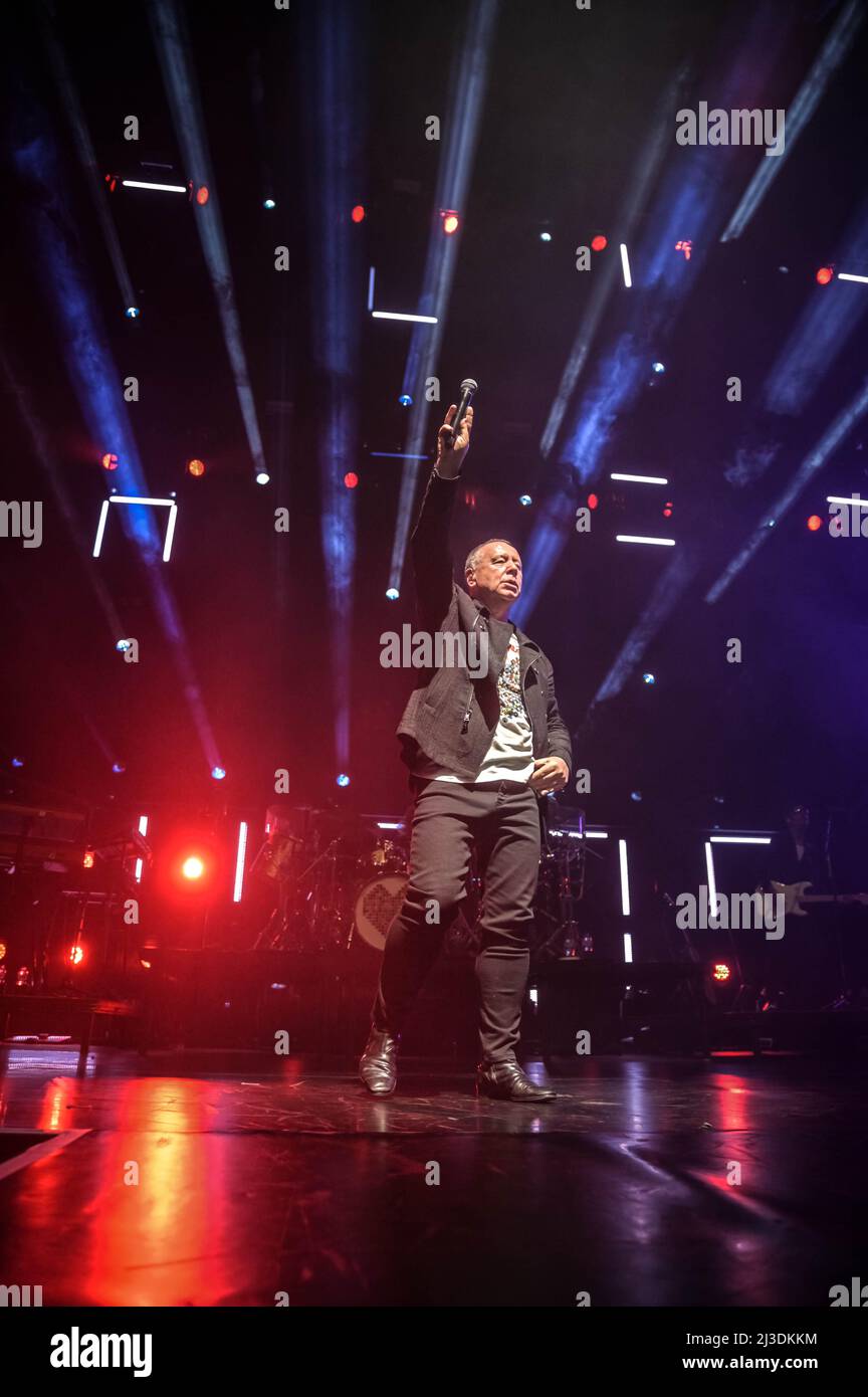 Simple Minds all'OVO Hydro Glasgow 6th aprile 2022 Foto Stock