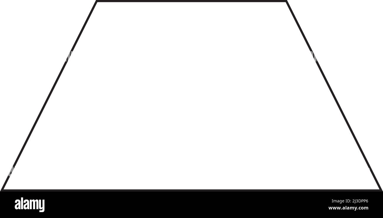 Simbolo di forma trapezoidale o trapezoidale icona vettoriale tratto di contorno per un elemento di interfaccia grafica creativa in un'illustrazione di pittogramma Illustrazione Vettoriale Simbolo di forma trapezoidale o trapezoidale icona vettoriale tratto di contorno per un elemento di interfaccia grafica creativa in un'illustrazione di pittogramma Illustrazione Vettoriale