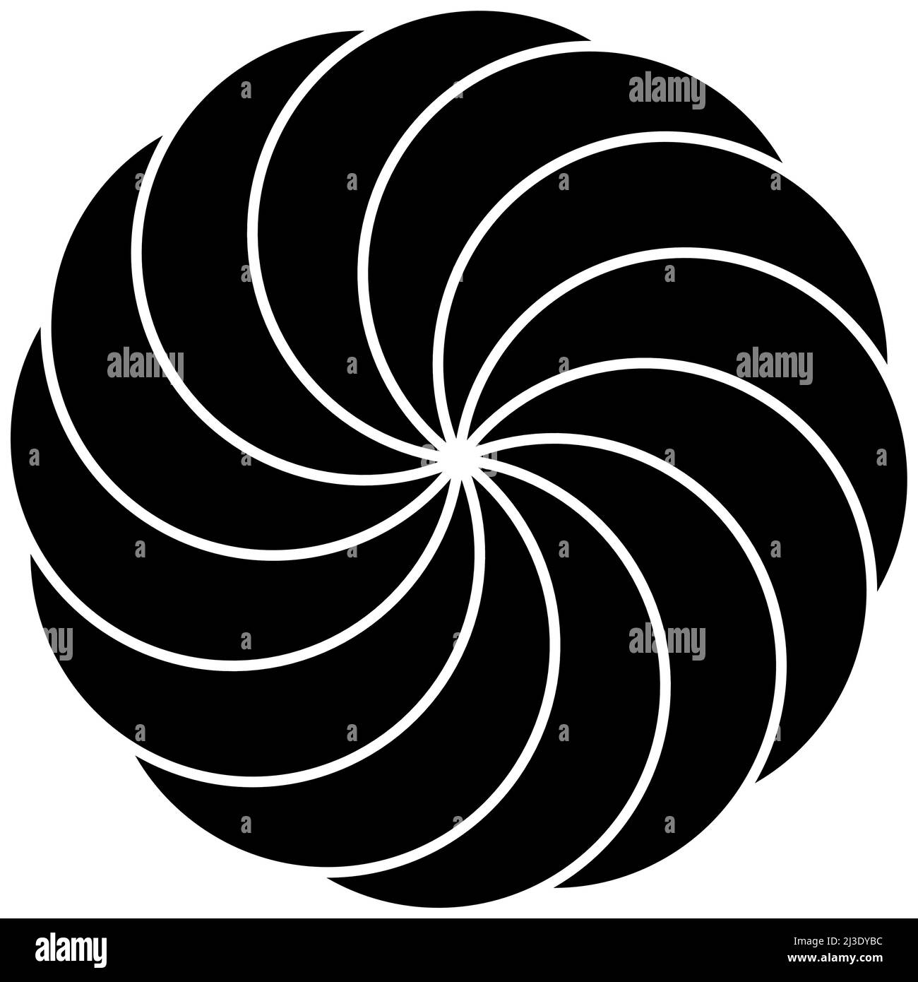 Paletta vento bambini. Illustrazione vettoriale semplice piatta in bianco e nero Illustrazione Vettoriale