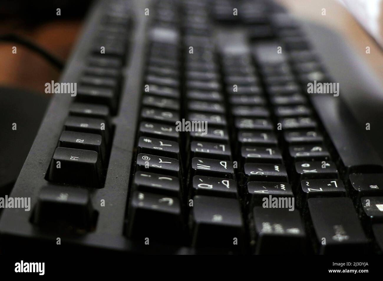 tastiera del computer o del laptop in primo piano Foto Stock