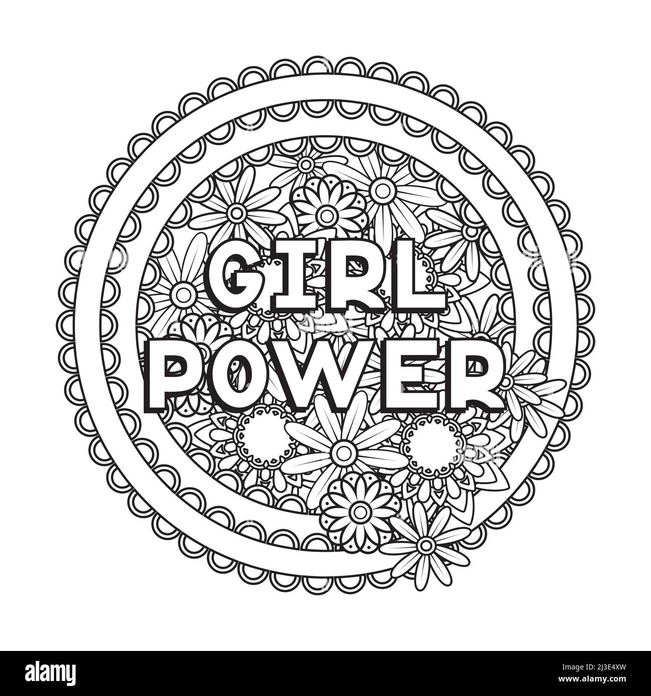 Illustrazione del vettore di alimentazione della ragazza Illustrazione Vettoriale