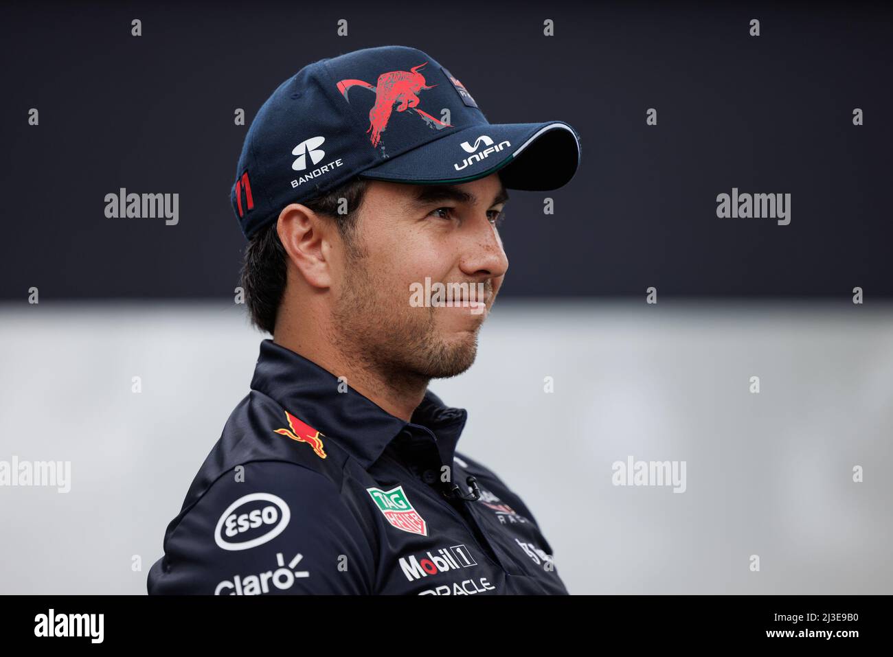 MELBOURNE, AUSTRALIA, circuito Albert Park Grand Prix, 7. Aprile: Sergio Perez (MEX) del team Red Bull durante il Gran Premio di Formula uno australiano sul circuito Albert Park Grand Prix 7. Aprile, 2022. Foto Stock
