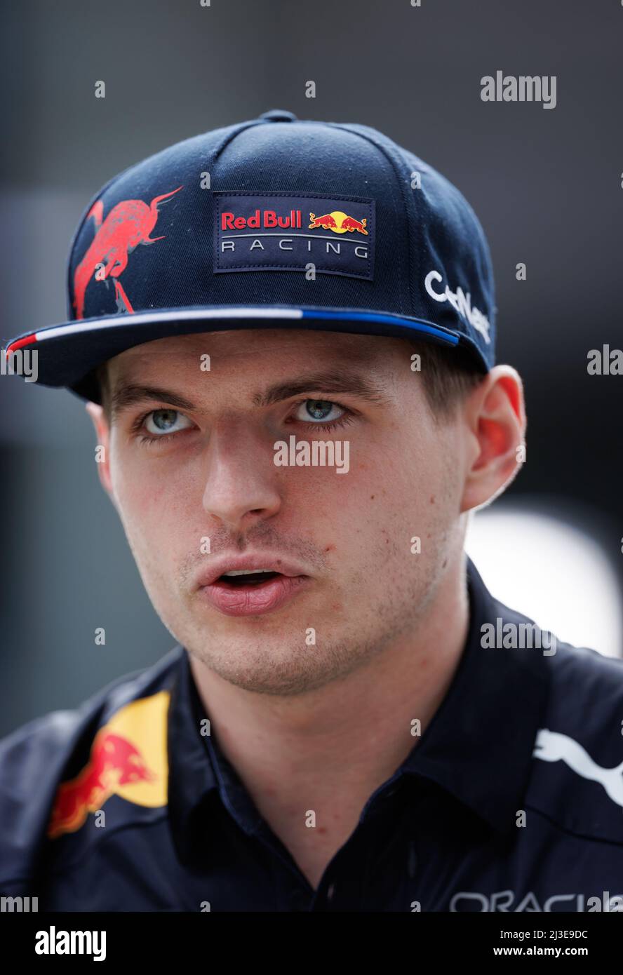 MELBOURNE, AUSTRALIA, circuito Albert Park Grand Prix, 7. Aprile: Max Verstappen (NED) del team Red Bull durante il Gran Premio di Formula uno australiano sul circuito Albert Park Grand Prix 7. Aprile, 2022. Foto Stock