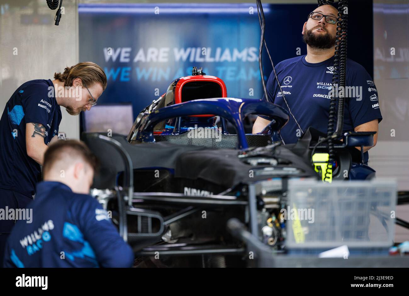 MELBOURNE, AUSTRALIA, circuito Albert Park Grand Prix, 7. Aprile: Team Williams durante il Gran Premio di Formula uno australiano al circuito Albert Park Grand Prix 7. Aprile, 2022. Foto Stock