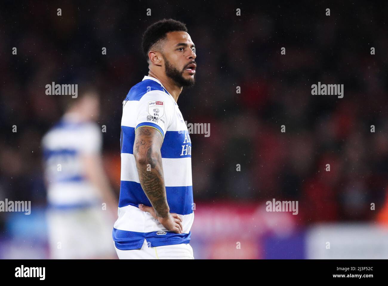Andre Grey del Queens Park Rangers durante la partita del campionato Sky Bet a Bramall Lane, Sheffield. Data foto: Martedì 5 aprile 2022. Foto Stock