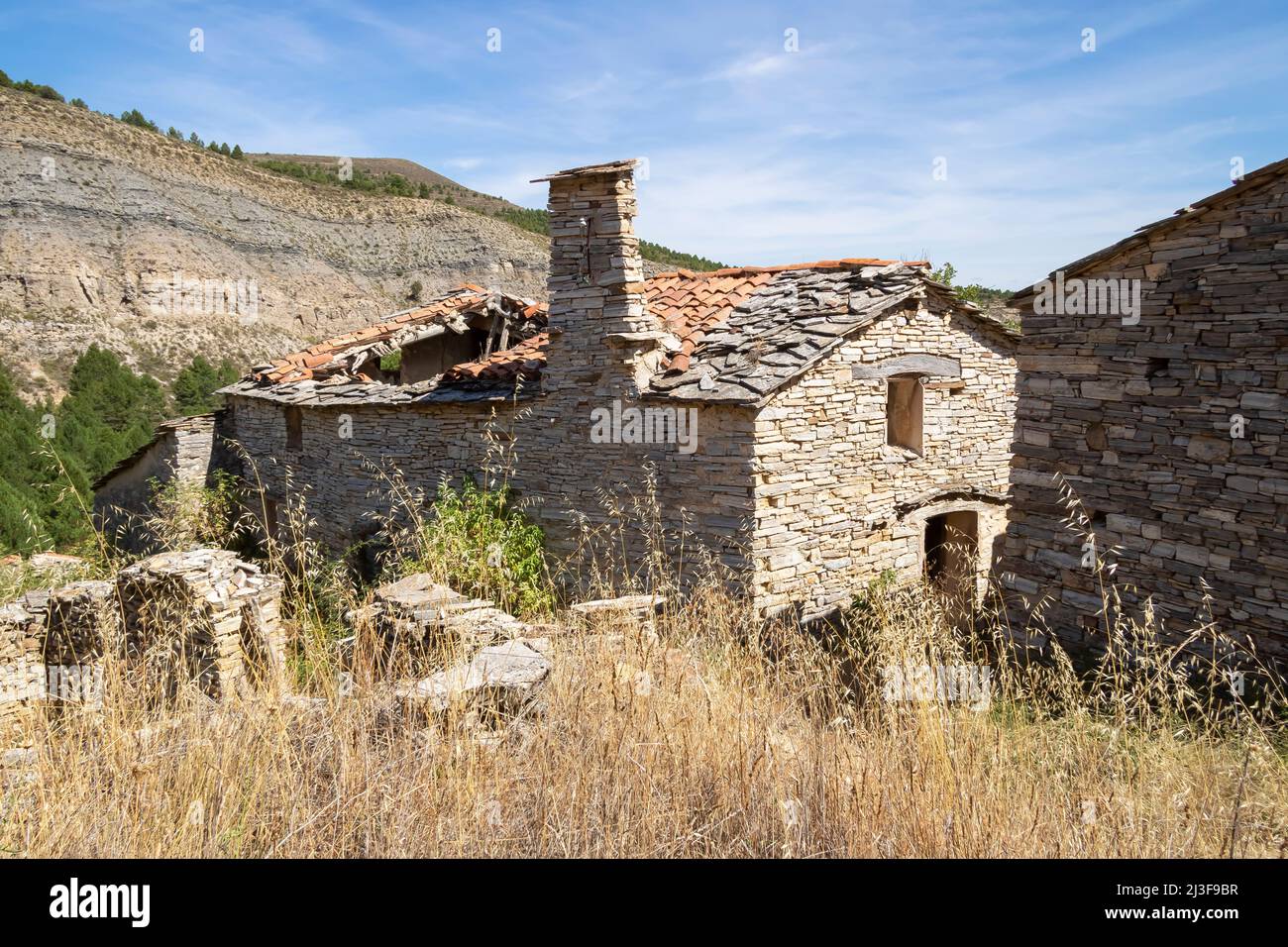 Vallejo o El Vallejo è una città abbandonata nella provincia di Soria, in Spagna Foto Stock