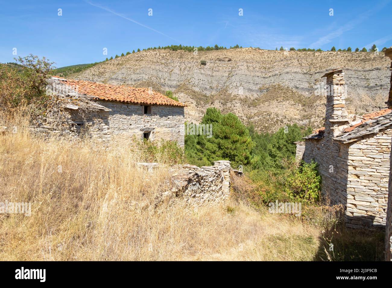 Vallejo o El Vallejo è una città abbandonata nella provincia di Soria, in Spagna Foto Stock