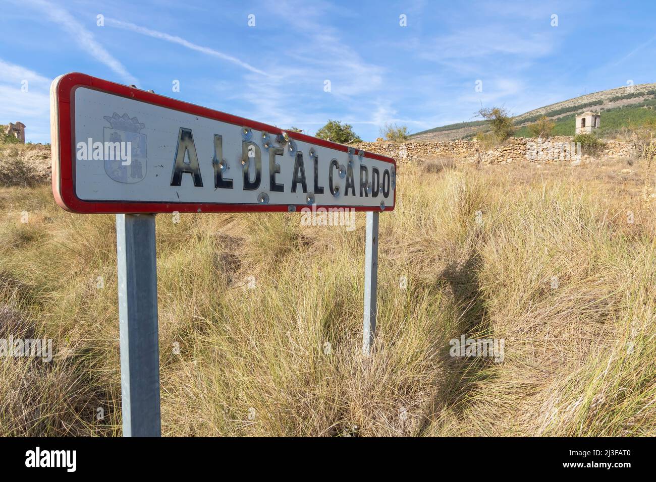 Aldealcardo è una città abbandonata della provincia di Soria, in Spagna Foto Stock