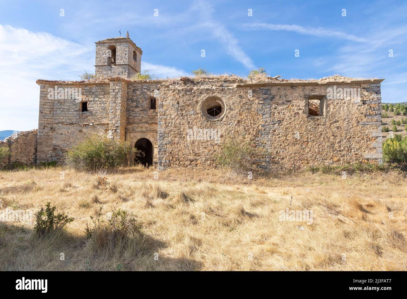 Aldealcardo è una città abbandonata della provincia di Soria, in Spagna Foto Stock