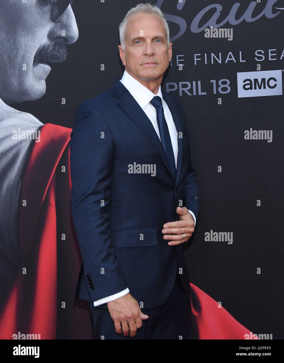 Patrick Fabian alla Premiere di AMC MEGLIO CHIAMARE SAUL Sesta e finale stagione tenuto al teatro di Hollywood Legion a Hollywood, CA Giovedi, 'Aprile 7, 2022. (Foto di Sthanlee B. Mirador/Sipa USA) Foto Stock