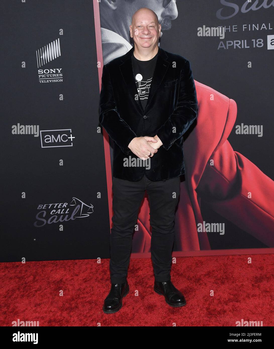 Jeff Ross alla Premiere di AMC MIGLIORE CHIAMATA SAUL Sesta e la stagione finale tenuto al teatro di Legion di Hollywood, CA il giovedì, il?April 7, 2022. (Foto di Sthanlee B. Mirador/Sipa USA) Foto Stock