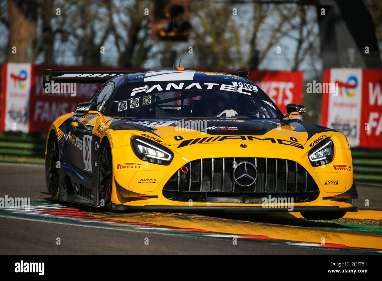 Autodromo Enzo e Dino Ferrari, Imola, Italy, April 2022, #88 AMG AKKODIS ASP -Raffaele MARCIELLO/ Daniel JUNCADELLA/Jules GOUNON-Mercedes-AMG GT3 Foto Stock
