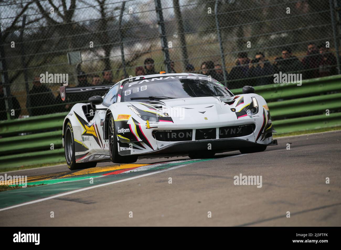 Autodromo Enzo e Dino Ferrari, Imola, Italy, April 2022, #51 IRON LYNX - Miguel MOLINA/ Nicklas NIELSEN /James CALADO - Ferrari 488 GT3 Foto Stock