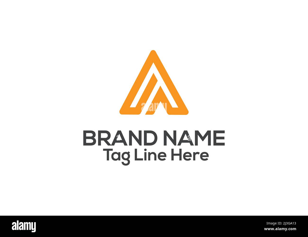 Un disegno del marchio della lettera e un modello vettoriale minimalista del marchio Illustrazione Vettoriale