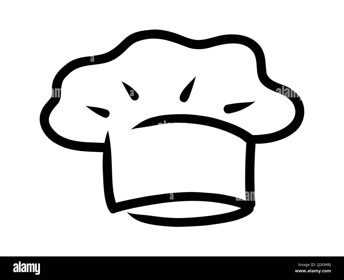 Icone cuoco chef. Logo del cappello Vector Cook per il ristorante Illustrazione Vettoriale
