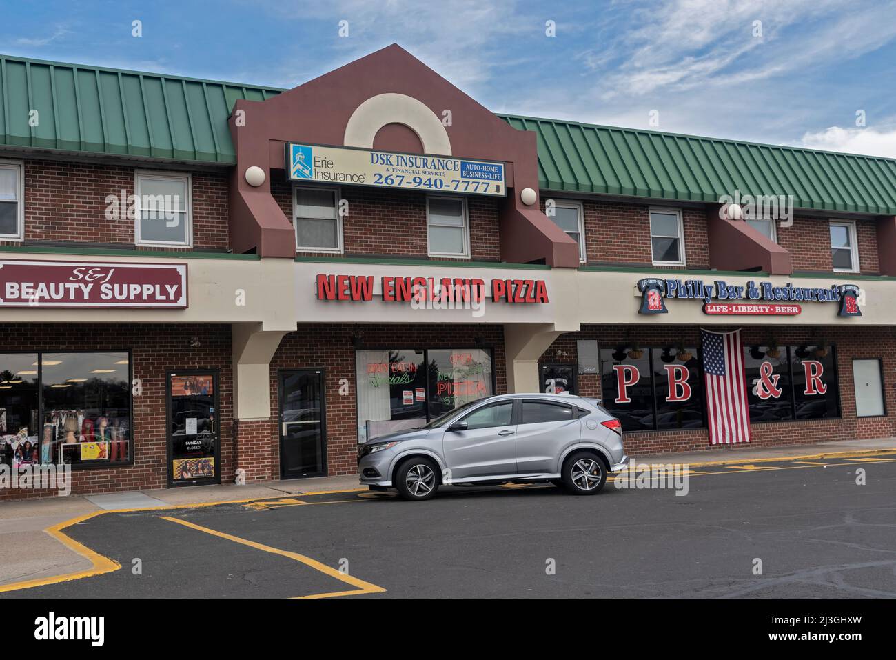 New England Pizza:, Blue Grass Plaza, Philadelphia, USA Foto Stock