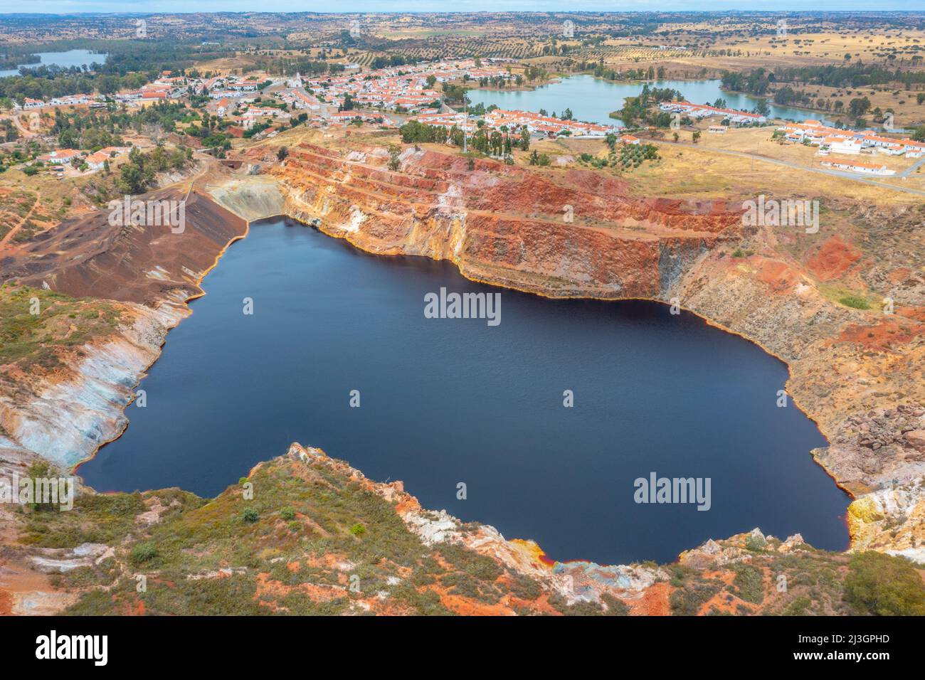 Pozzo d'acqua a Minas de Sao Domingos in Portogallo. Foto Stock