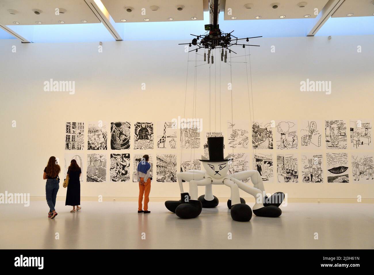Francia, Bas Rhin, Strasburgo, Museo D'Arte Moderna e Contemporanea di Strasburgo (MAMCS) dell'architetto Adrien Fainsilber, Spider (2001) di Alain Séchas Foto Stock
