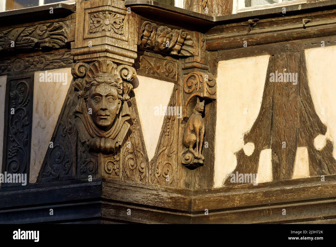 Francia, Bas Rhin, Strasburgo, città vecchia dichiarata Patrimonio dell'Umanità dall'UNESCO, Quai Saint-Nicolas, Pont Corbeau Restaurant, Winstub Foto Stock