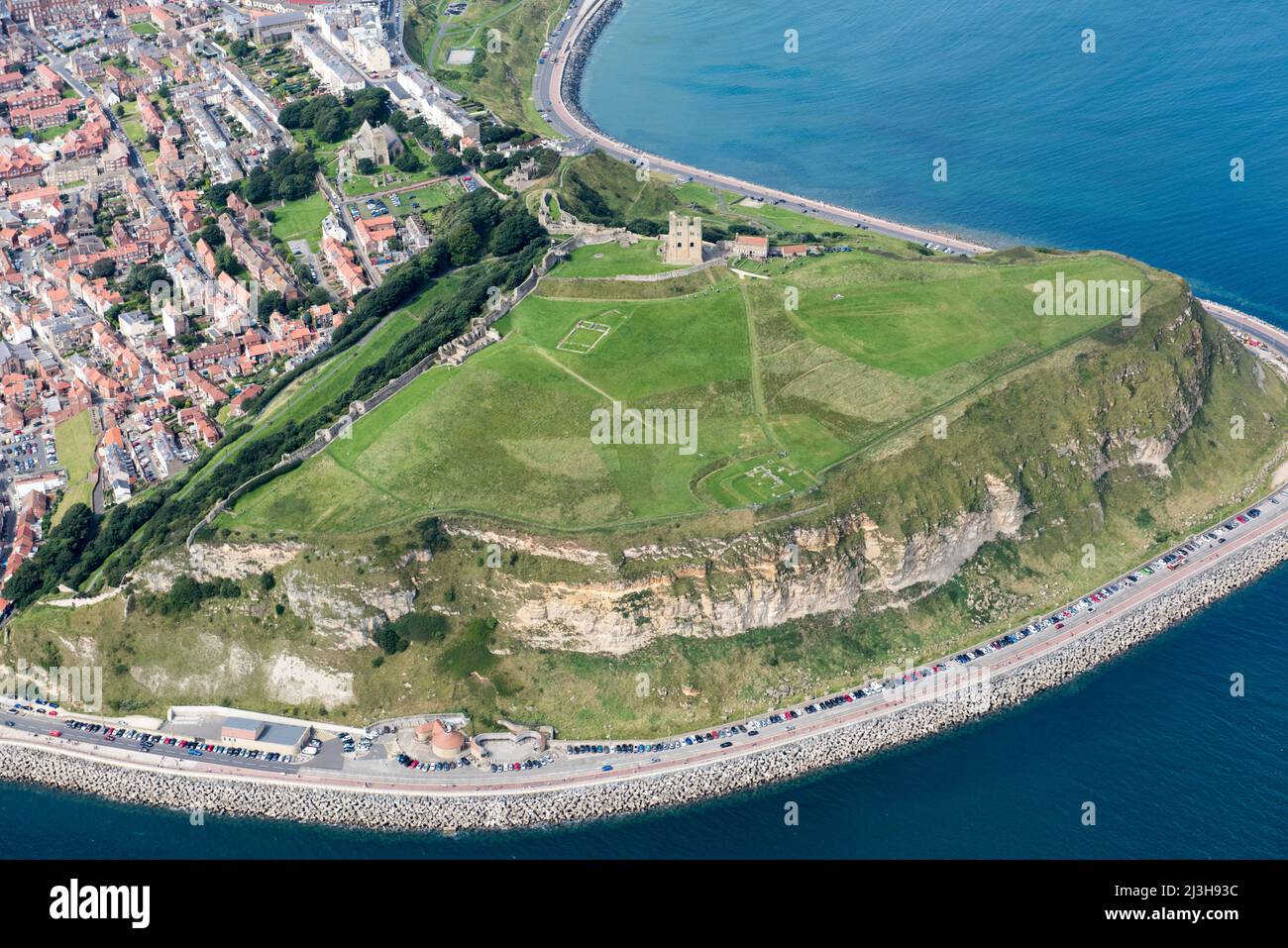 Castello di Scarborough, North Yorkshire, 2017. Foto Stock