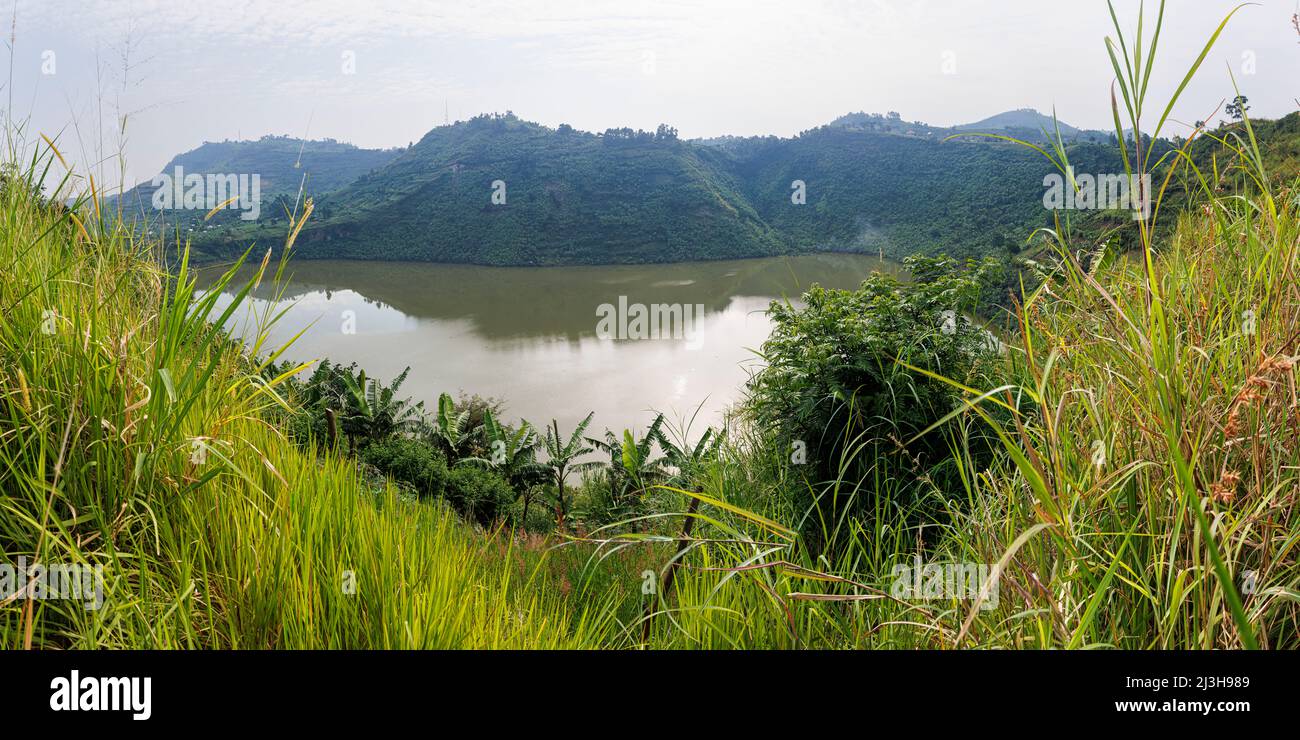Uganda, distretto di Rubirizi, Katunguru, lago cratere di Nyungu Foto Stock