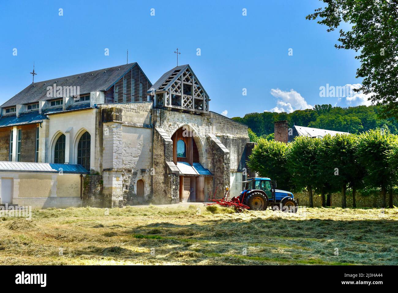 Francia, Senna Marittima, Abbazia di Notre-Dame du Pré in Valmont Foto Stock