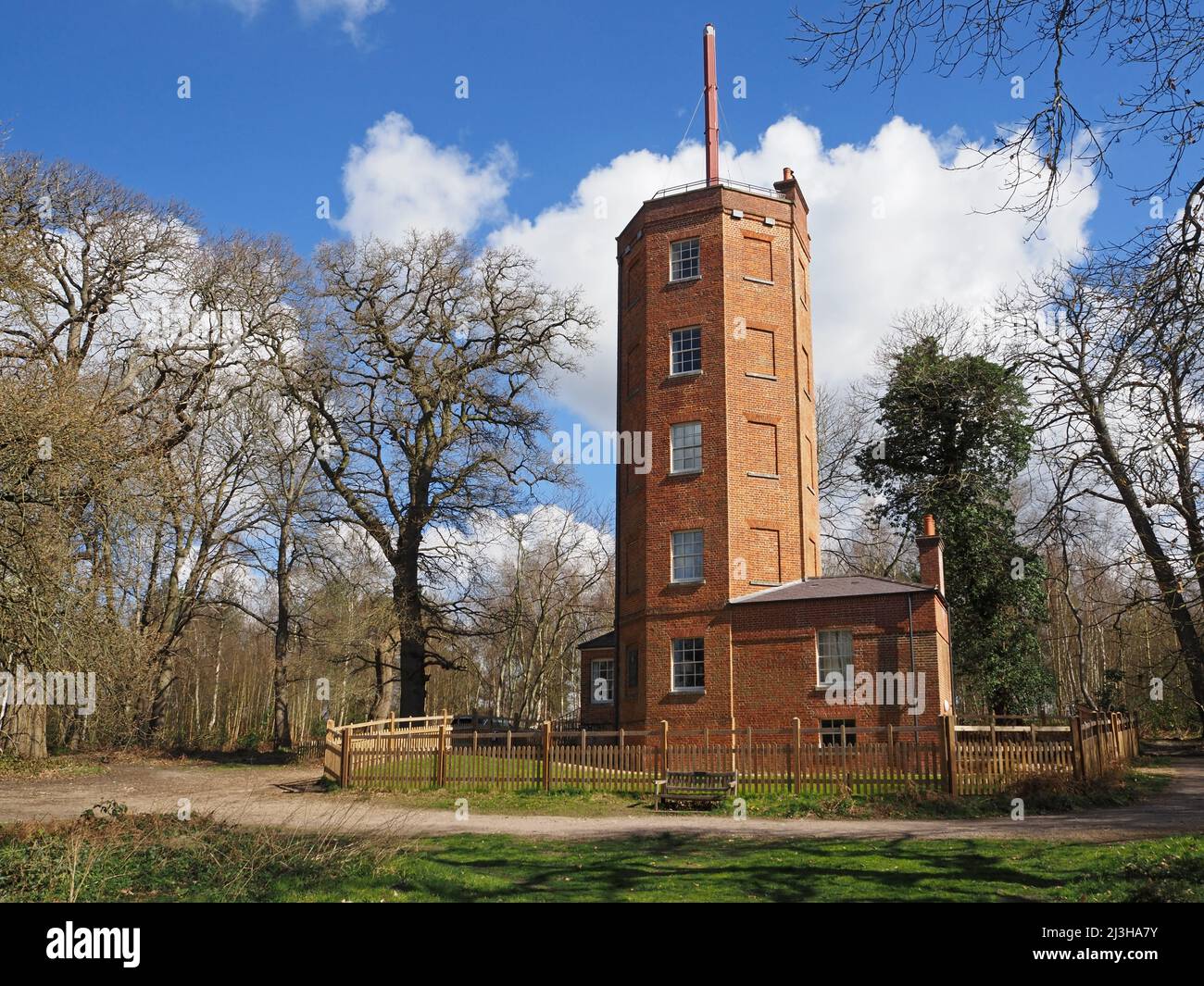 Semaphore Tower a Wisley e Ockham Common, Chatley Heath, Surrey, Regno Unito. Foto Stock