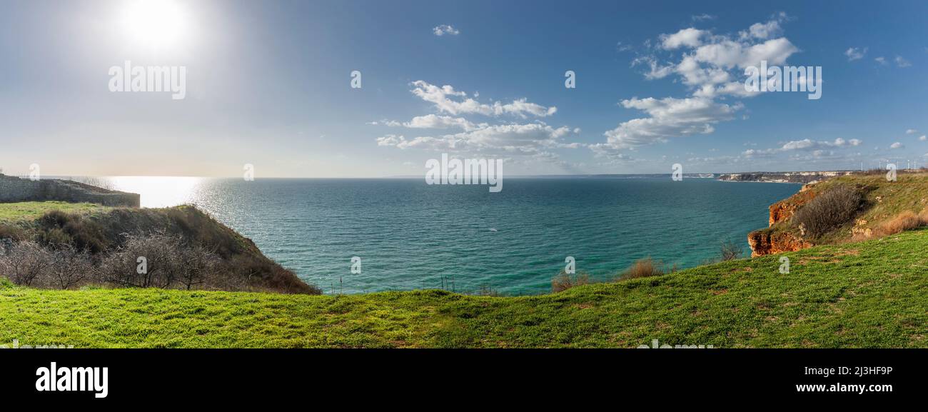 Costa del Mar Nero a capo Kaliakra in Bulgaria Foto Stock