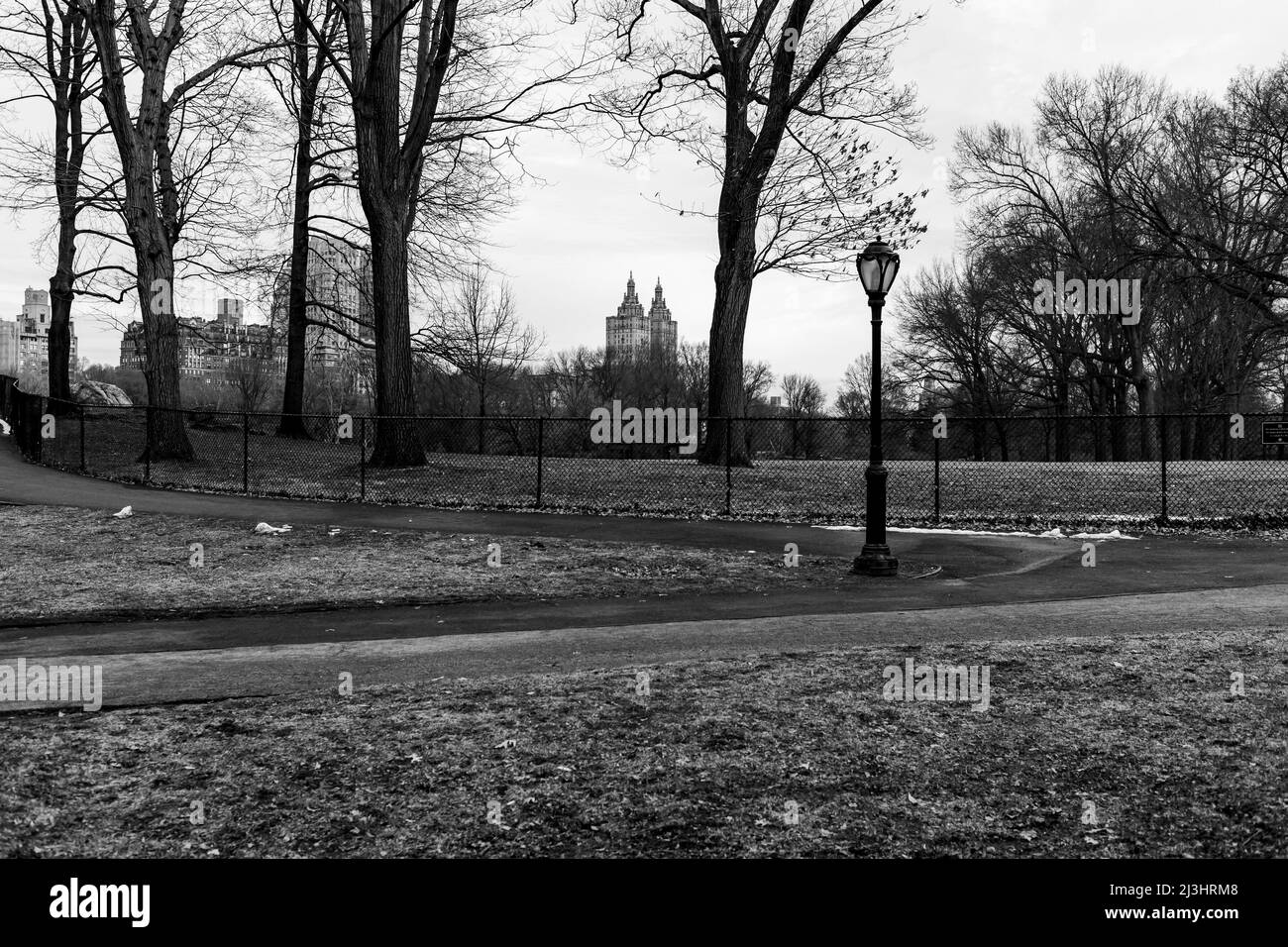 Central Park West, quartiere storico, New York City, NY, USA, impressioni in un giorno di inverni Foto Stock